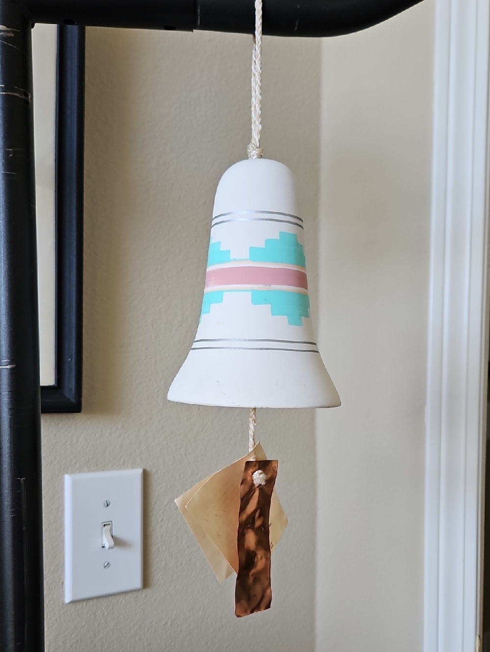 TESA Handpainted Southwestern Originals Pottery Wind Bell